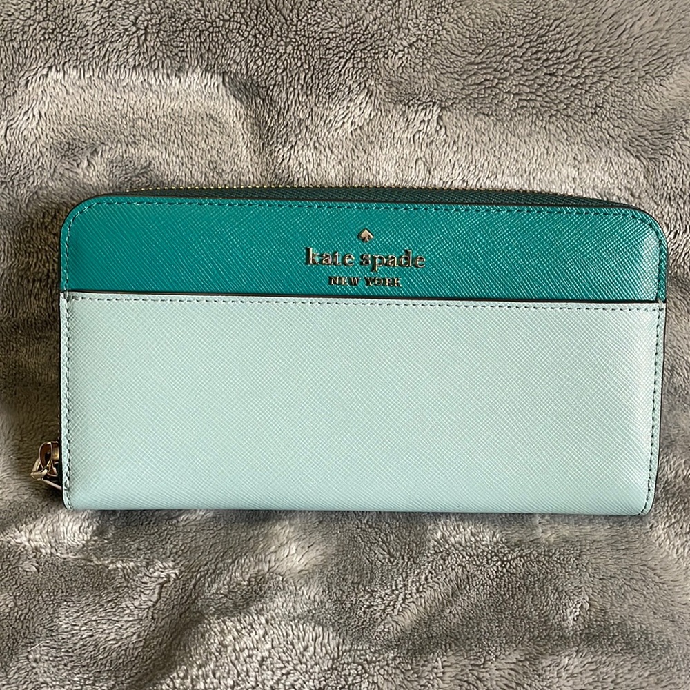 Kate spade large saffiano leather continental wallet